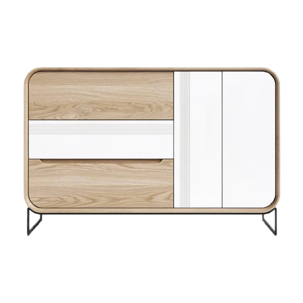 Moderne Houten Dressoir met Wit en Eenvoudig Ontwerp