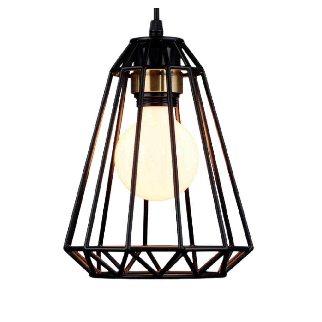 Moderne Hanglamp met Geweven Metaal en E27 Gloeilamp
