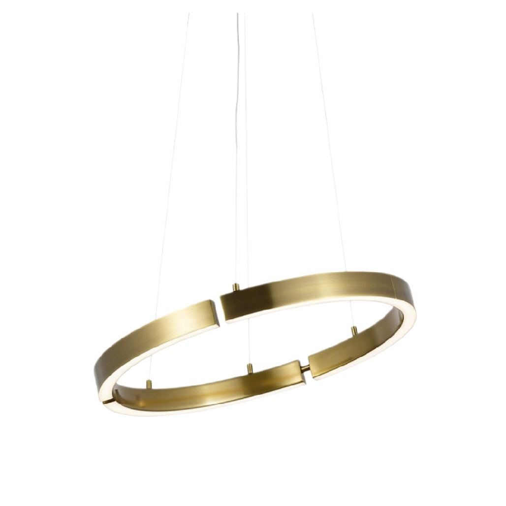 Moderne Gouden Hanglamp met Strak Ontwerp